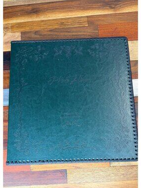 Self Adhesive Photo Album Green Leather Vintage Large Sticky Pages